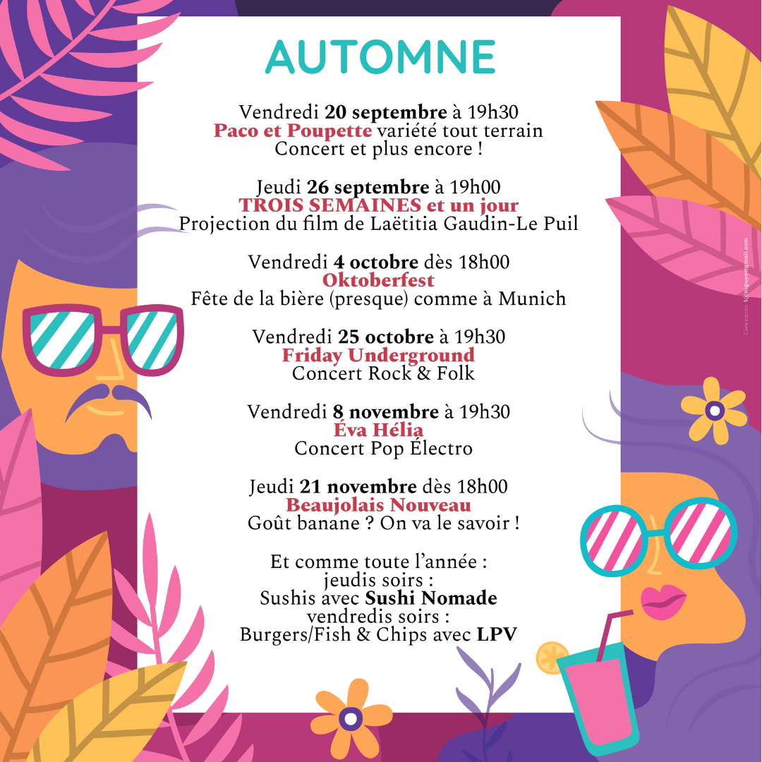 programmation automne